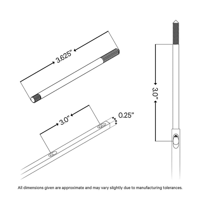 Cable Rail Spacer Bar Standoff Hardware Ultra Manufacturing 