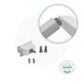 Signature Series Handrail Hinge for Stair Corners Handrail Cable Bullet Flat White (Fine Texture 