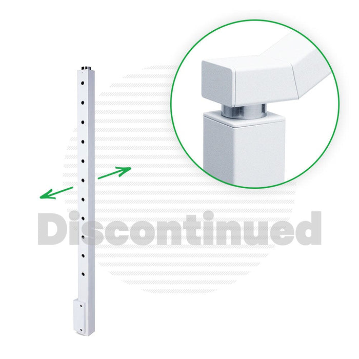 Signature Series Side Mount Cable Railing Terminal Post Posts Cable Bullet 2-Way Post 36" (11 Cables) Flat White (Fine Texture)