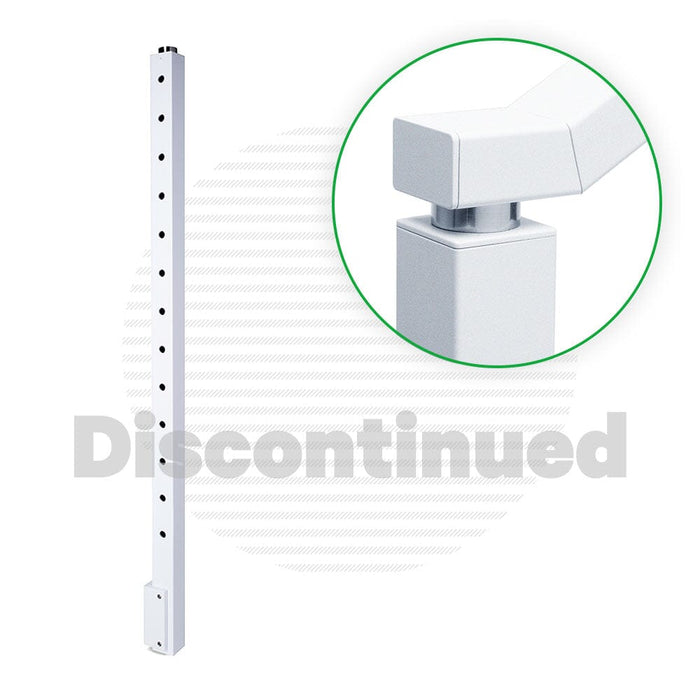 Signature Series Side Mount Cable Railing Terminal Post Posts Cable Bullet End Post 42" (13 Cables) Flat White (Fine Texture)